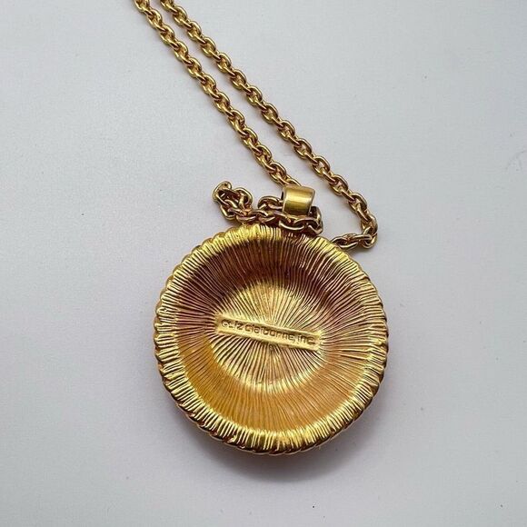 Vintage Liz Claiborne‎ necklace Sigil enamel gold tone - Picture 6 of 6